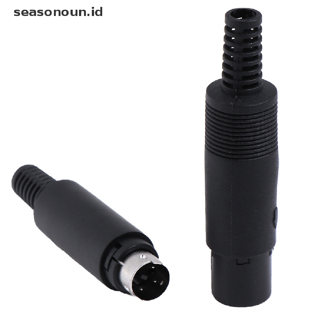 (seasonoun) Soket Konektor Kabel DIN Mini 3 / 4 / 5 / 6 / 7 / 8 PIN Male / Female