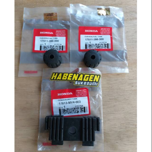 karet dudukan tangki set depan belakang honda tiger lawas lama revo win gl 100 125 ori AHM HGP baru