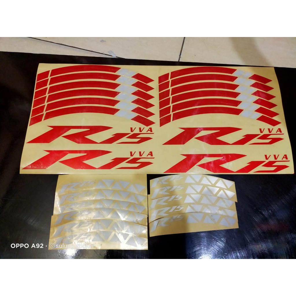 Stiker Velg Motor Yamaha R15 Cutting Sticker Lis Variasi Aksesoris Terbaru