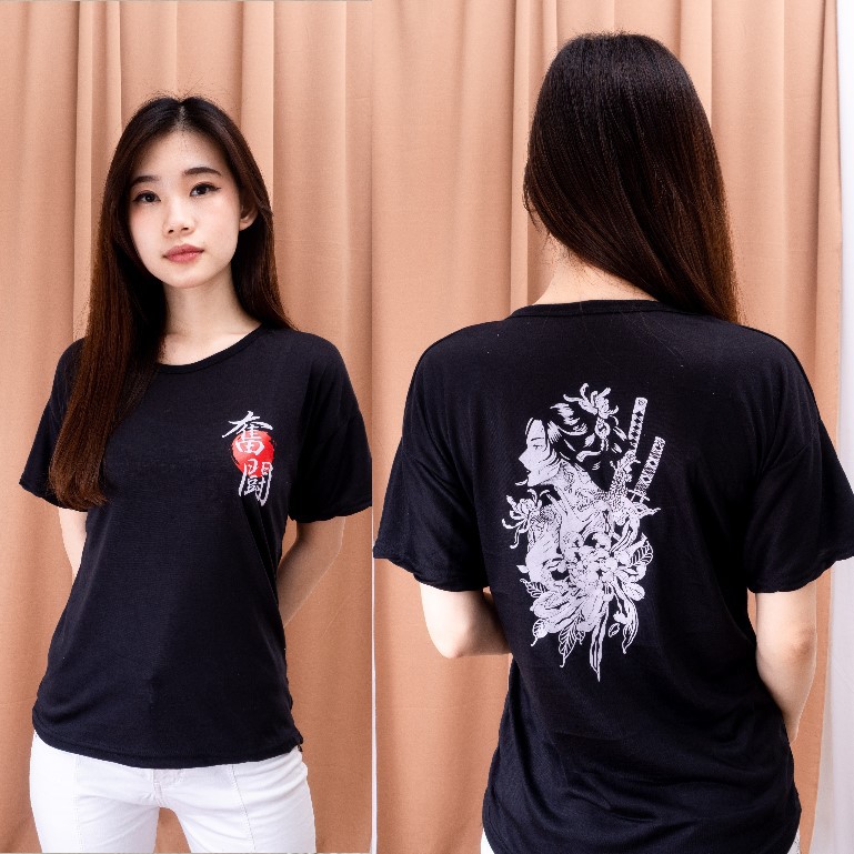 ZASKIYA - Kaos Oversize Geisha Pedang / KAOS TERBARU KEKINIAN