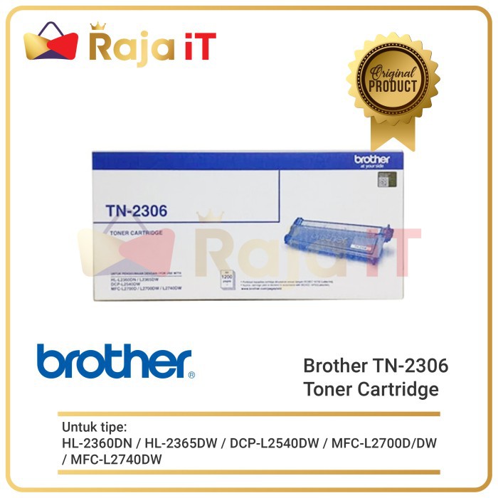 BROTHER Toner TN 2306 Original Black TN2306 TN-2306