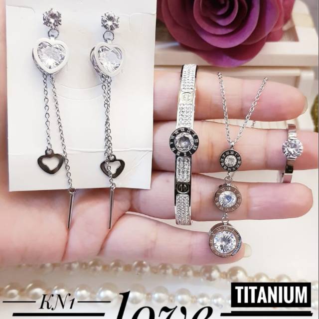 Titanium set perhiasan 0614k