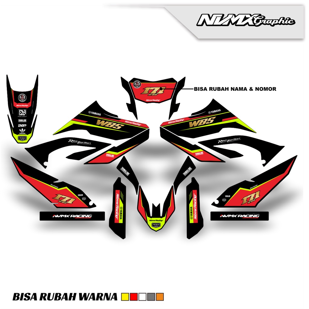 Decal WR 155 Sticker Motor Cross WR 155 Fullbody - Dekal Stiker WR 155 Desain Trail Supermoto