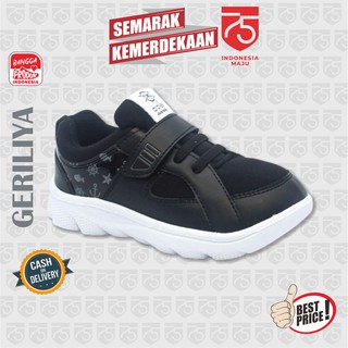  Ardiles  GERILIYA Hitam Abu Sepatu  Sneaker Karakter  Anak 