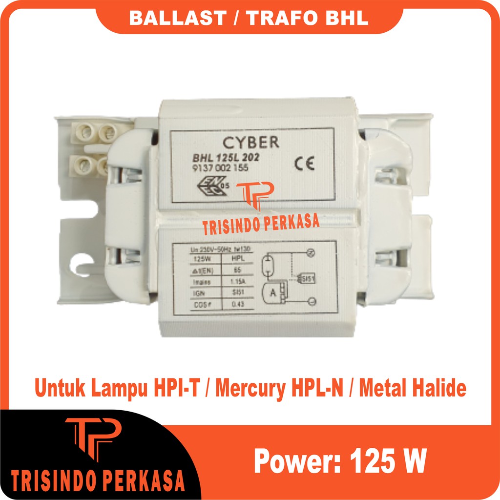 Ballast / Trafo BHL 125L 125W 125 watt