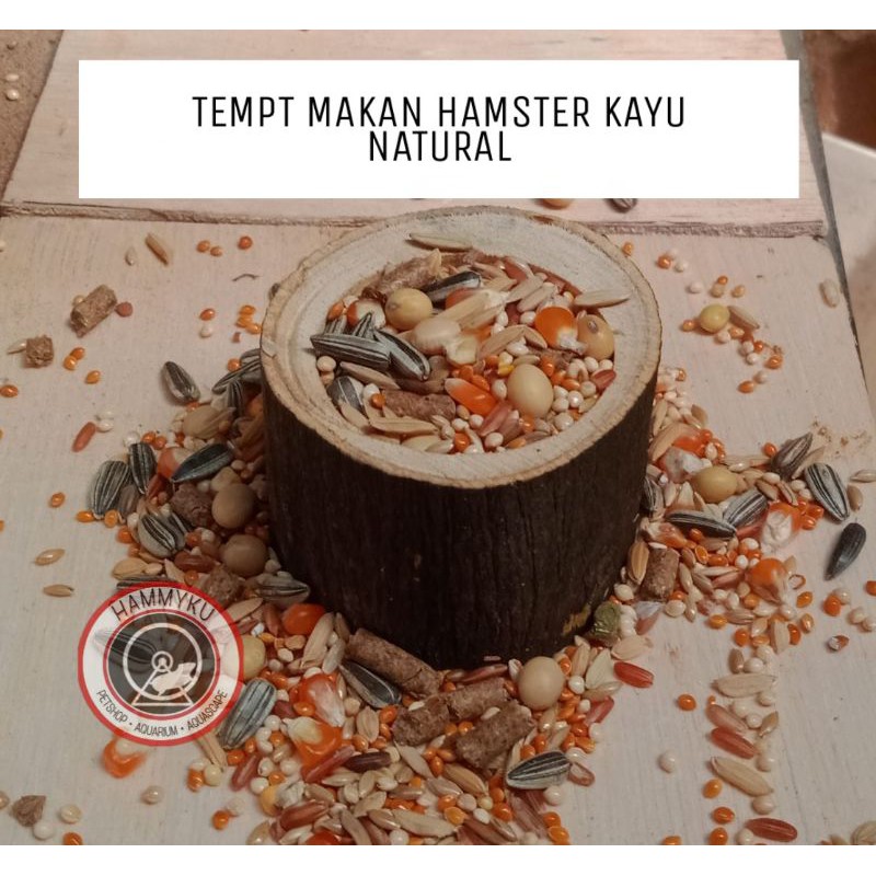 HAMSTER - TEMPAT MAKAN HAMSTER - NATURAL WOOD LOG