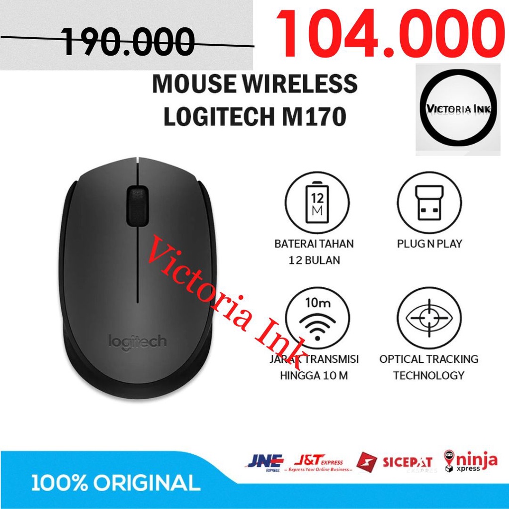 Mouse Wireless Logitech M170 M 170 Logitech Original Harga Grosir Logitech M170