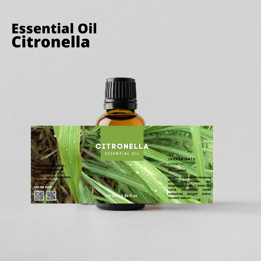 Pengharum ruangan minyak esensial Essential Oil burner / Aromaterapi Citronella / Minyak Atsiri Sereh Wangi