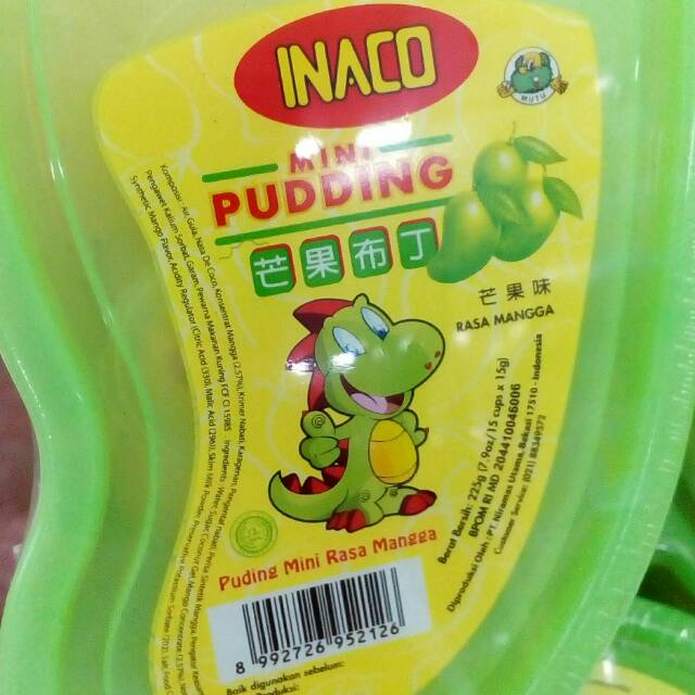 Inaco mini puding toples 225gr rasa mangga isi 15 cup /toples rasanya enak bisa untuk teman santai