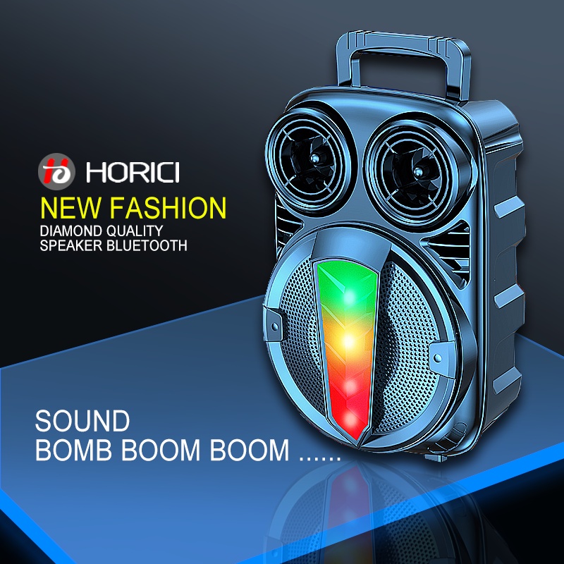 Speaker Bluetooth 5.0 Hi-Fi Sound Portable Audio Wireless Super Bass Mini Stereo / lampu RGB musik #601