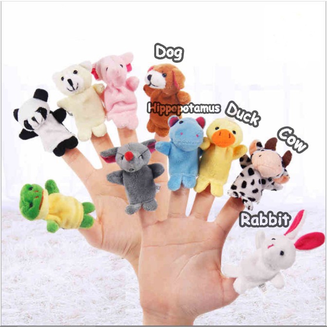 Boneka Jari Mainan Edukasi / Mainan Anak Bayi Animal Finger Puppet / Boneka Telunjuk Tangan Karakter