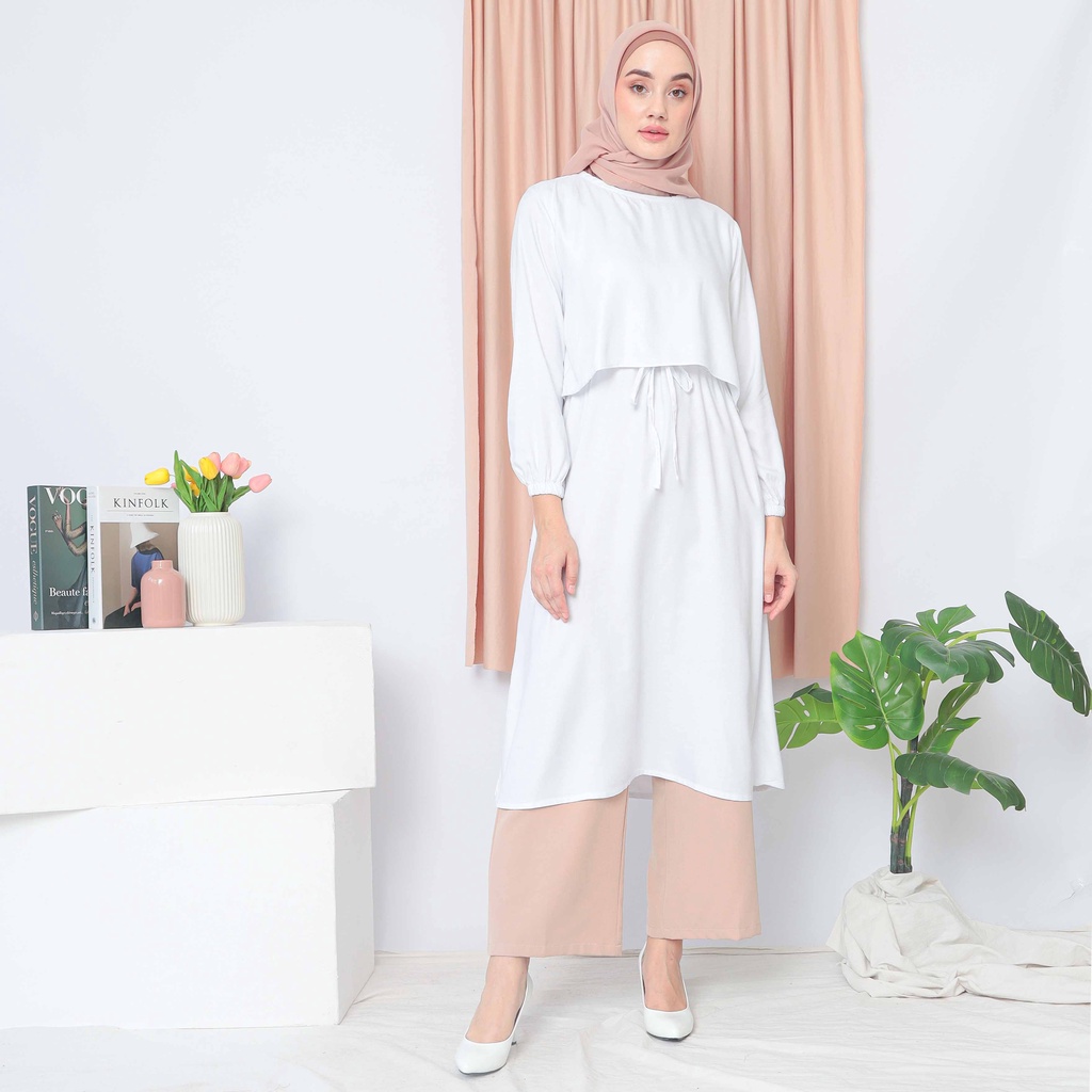 NEW RILLEY Tunik Clara Atasan Wanita Muslim Tuniq
