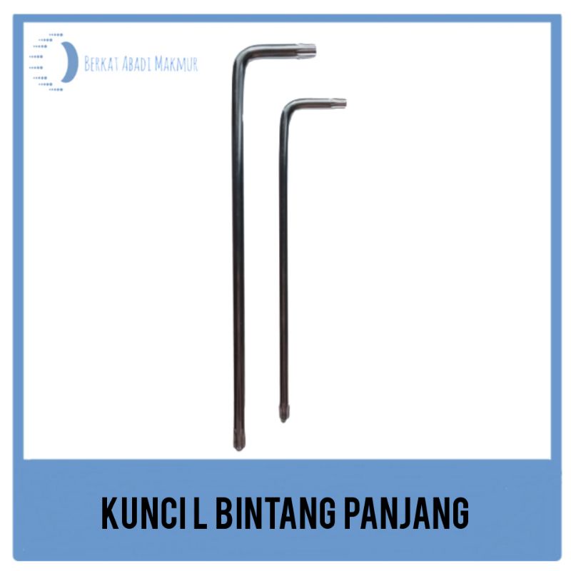 Kunci L Bintang Panjang T40 T50 Lubang Bintang