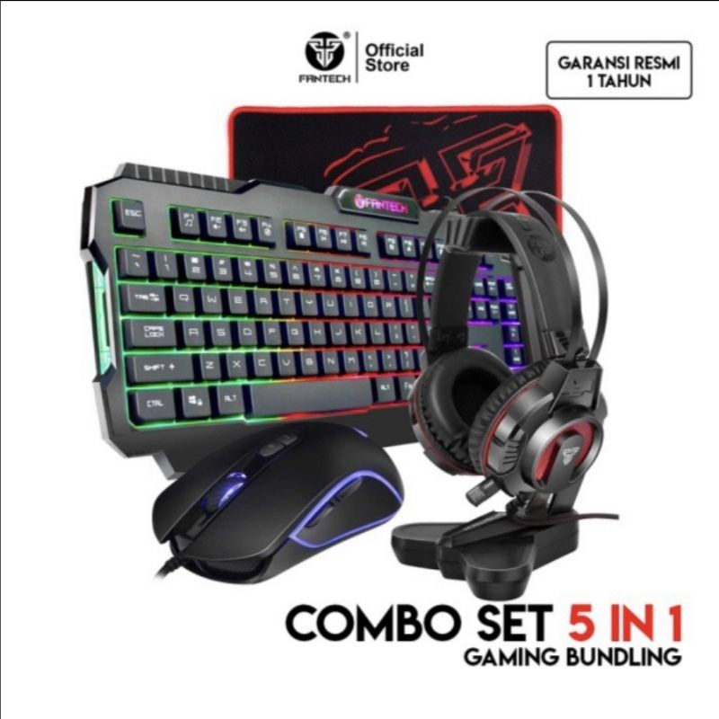 Fantech P51 Combo Gaming Gear 5 in 1 Gamer Starter Pack Lengkap