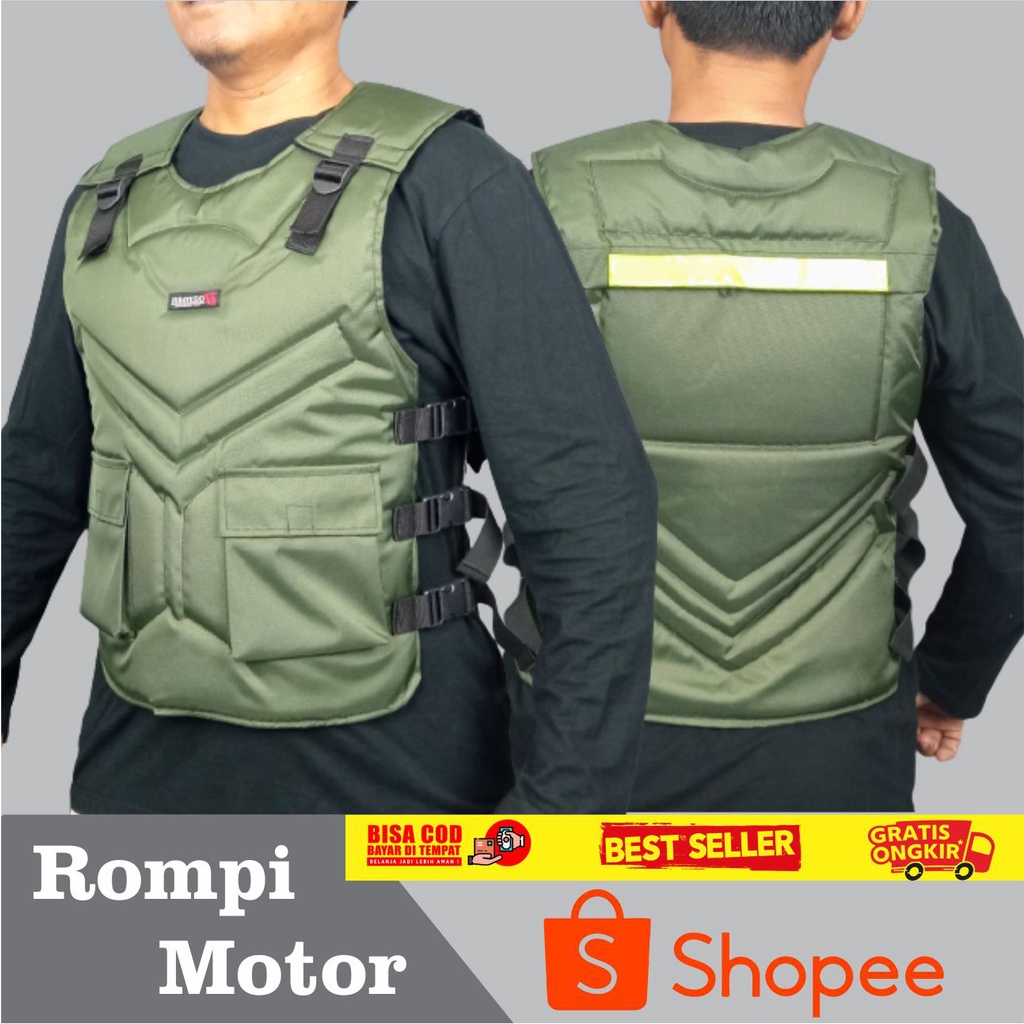 Rompi Motor Keren Cocok Untuk Touring Pelindung Dada Anti Angin Body Protector-3