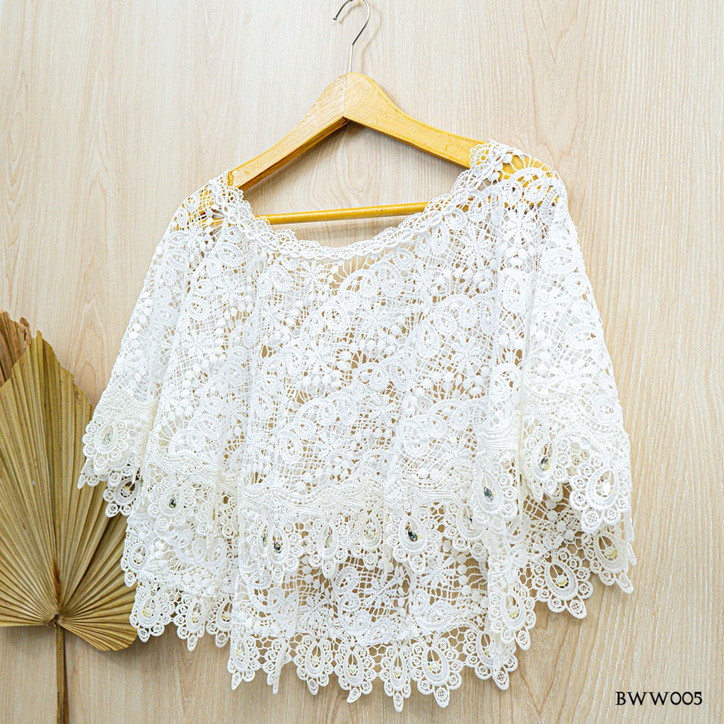 [READY STOCK] CARDIGAN PESTA LACE BOLERO PENGANTIN BROKAT PREMIUM BWW005