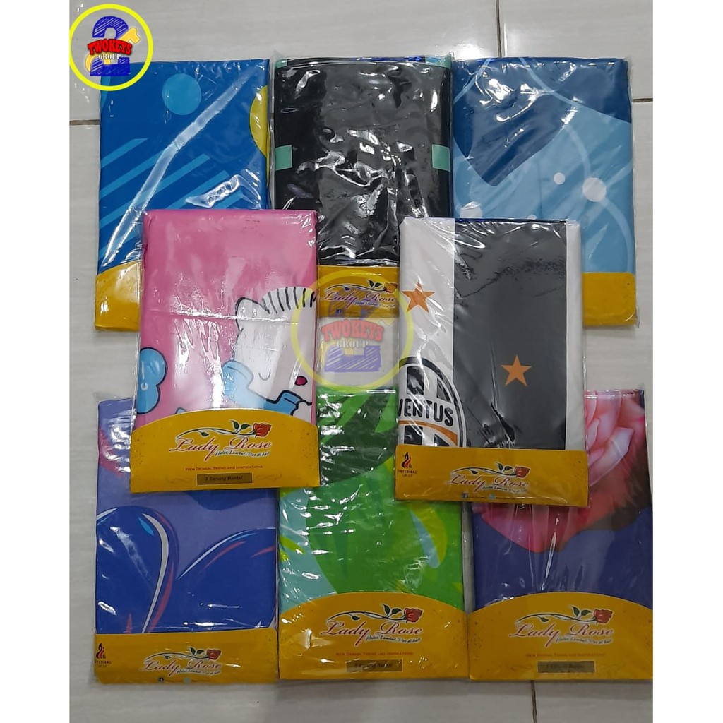 Set Sarung Bantal Bantal / Guling Merk LADY ROSE - Halus Disperse Print - LADY ROSE Sarban isi 2