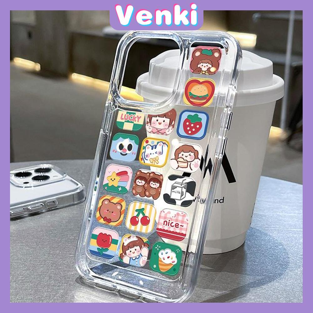 iPhone Case HD Acrylic Hard Case High Clear Metal Button Protection Camera Shockproof Cartoon Cute Compatible with iPhone 14 Pro Max 14 Plus 13 Pro Max 12 Pro Max 11 XR 7Plus