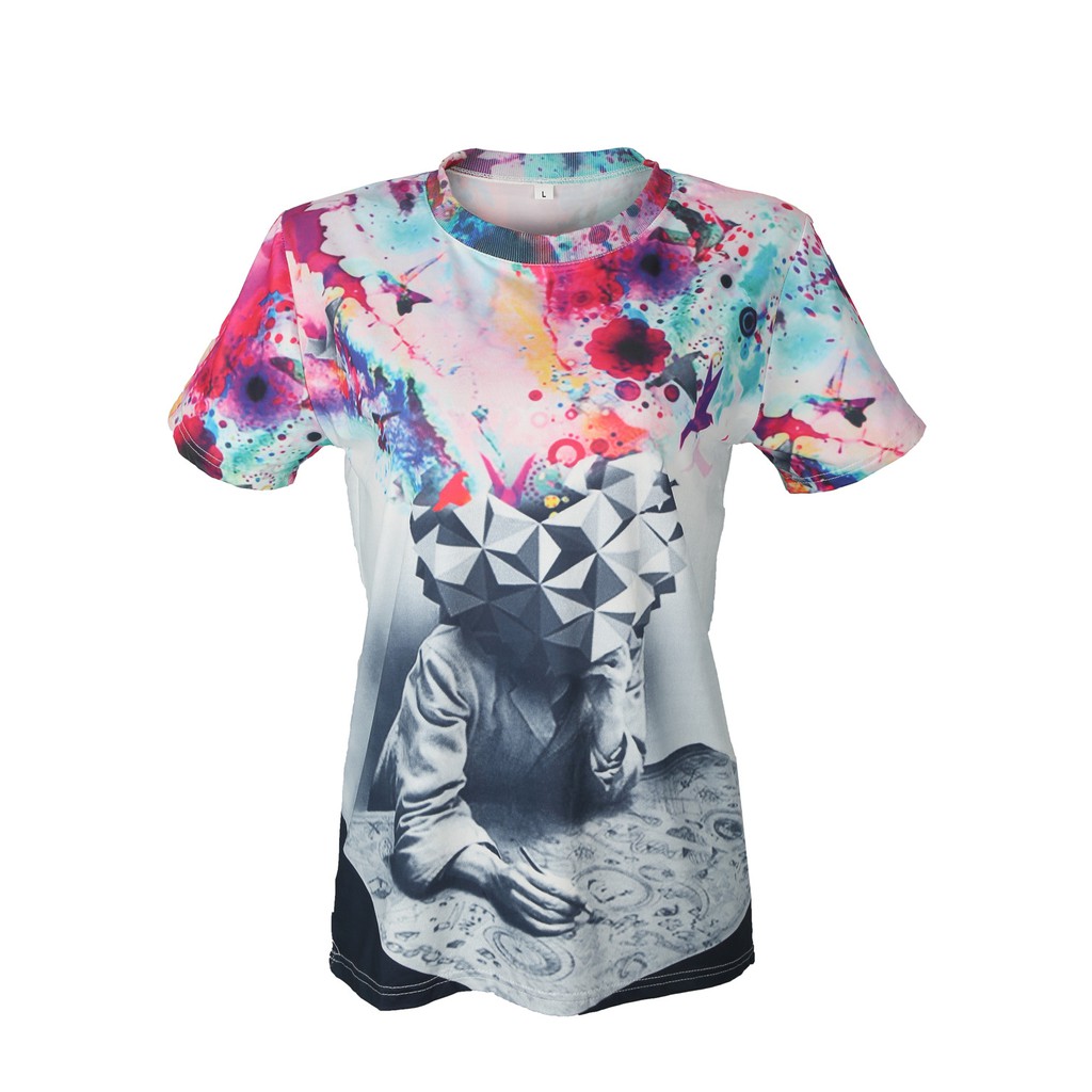 Kaos T Shirt Pria Round Neck Lengan Pendek Motif Abstrak Kaos T Shirt Pria Round Neck Lengan Pendek Motif Abstrak