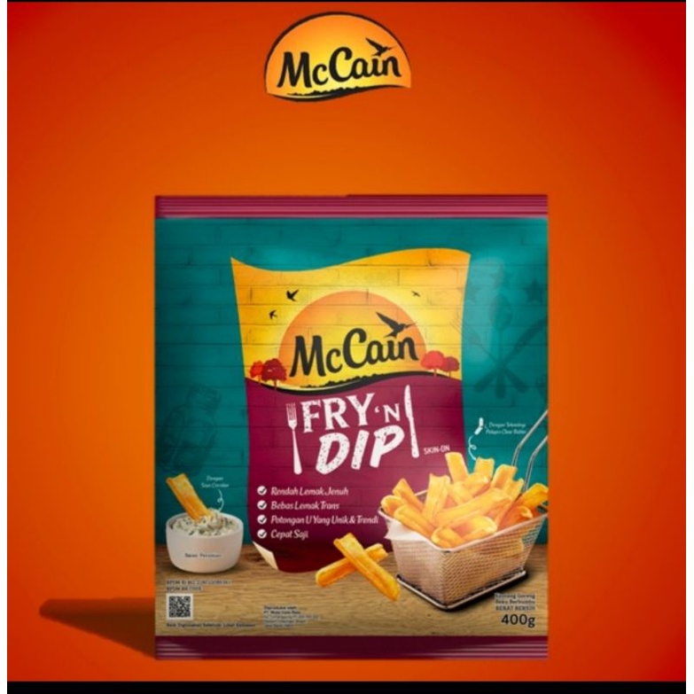 KENTANG GORENG / FRENCH FRIES / MCCAIN FRY N DIP POTATO PREMIUM IMPORT 400 GRAM