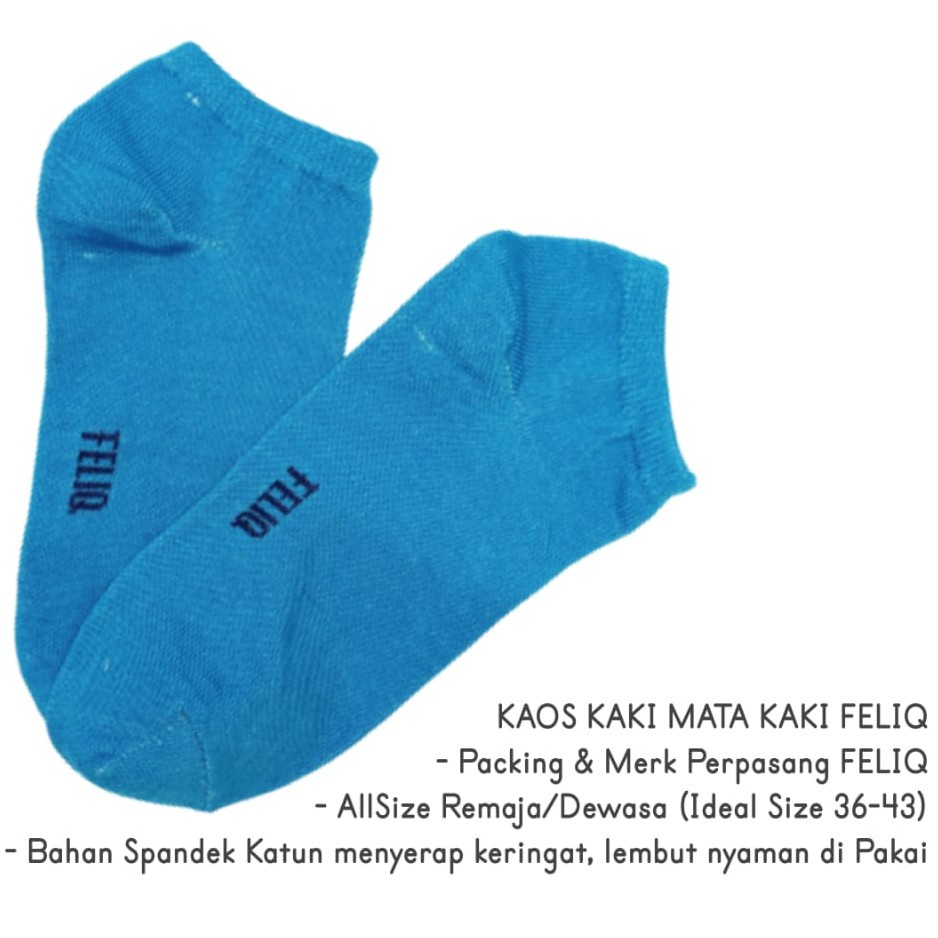 k 001 kaos kaki pendek semata kaki polos pria wanita dewasa unisex