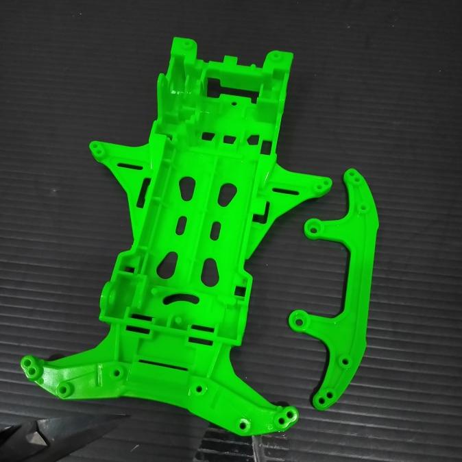 langsung order saja] TAMIYA VS CHASSIS FLUORESCENT ORANGE HIJAU