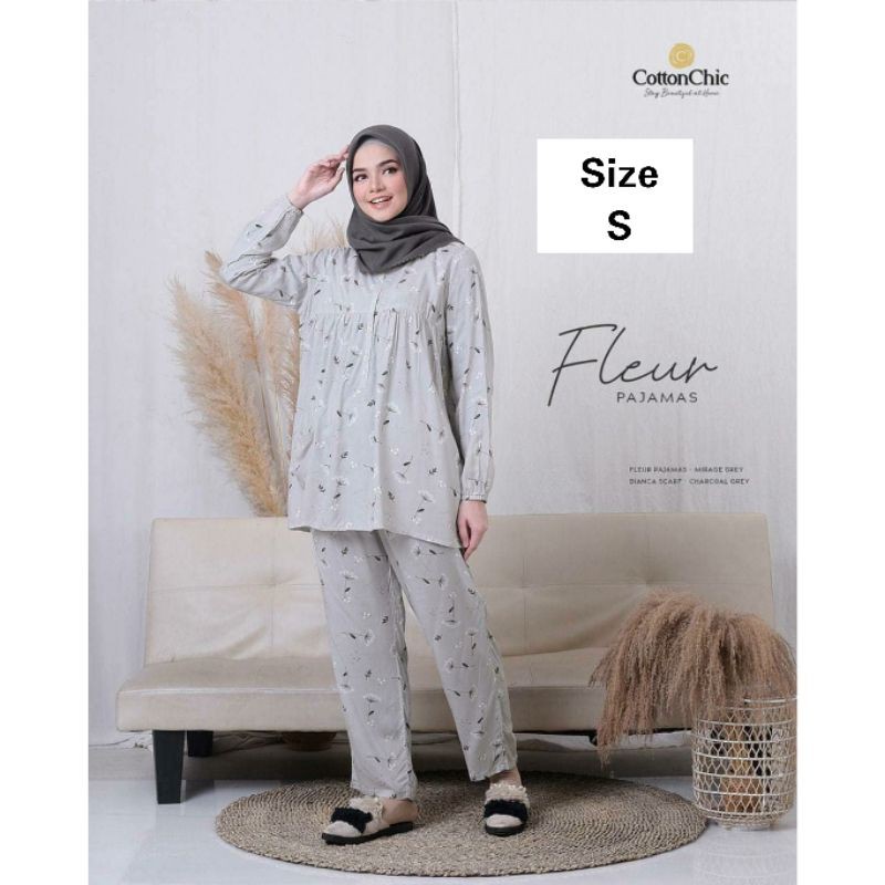 Fleur Pajamas Homewear Homesuit Piyama Dewasa by Cotton Chic