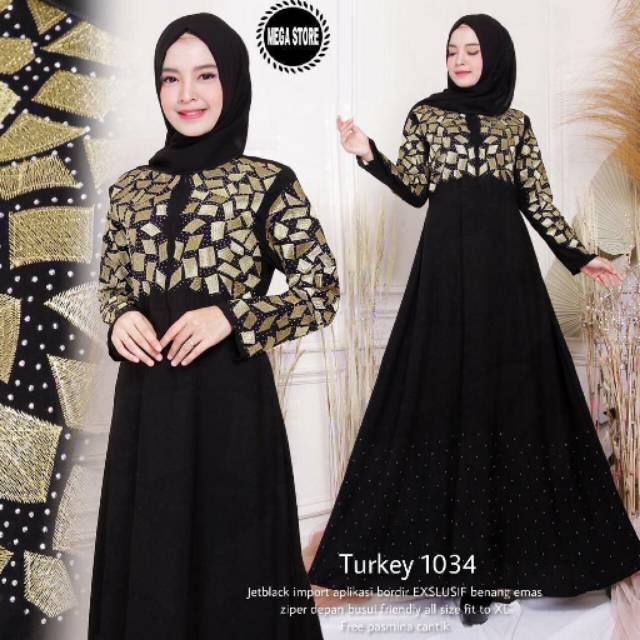DRESS JETBLACK IMPORT TURKEY 1034 BY MEGASTORE