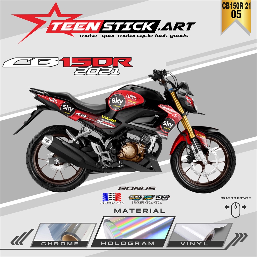 STRIPING CB150R 2021 - STRIPING HOLOGRAM HONDA CB150R 2021 SKY