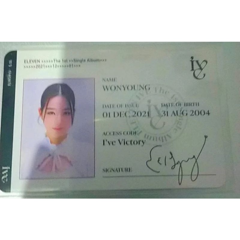 ID Card Wonyoung IVE