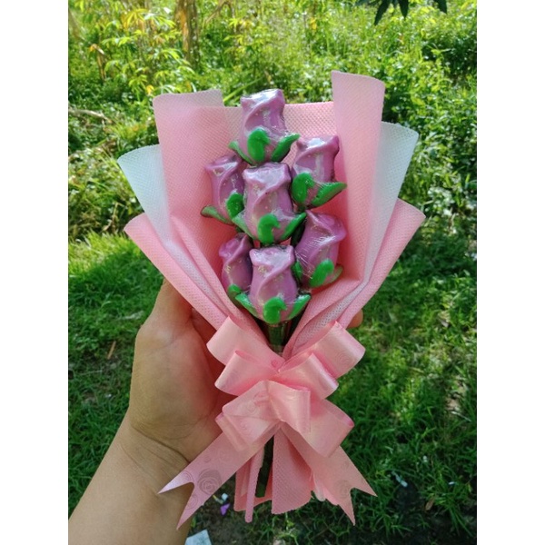 

buket coklat bunga tulip