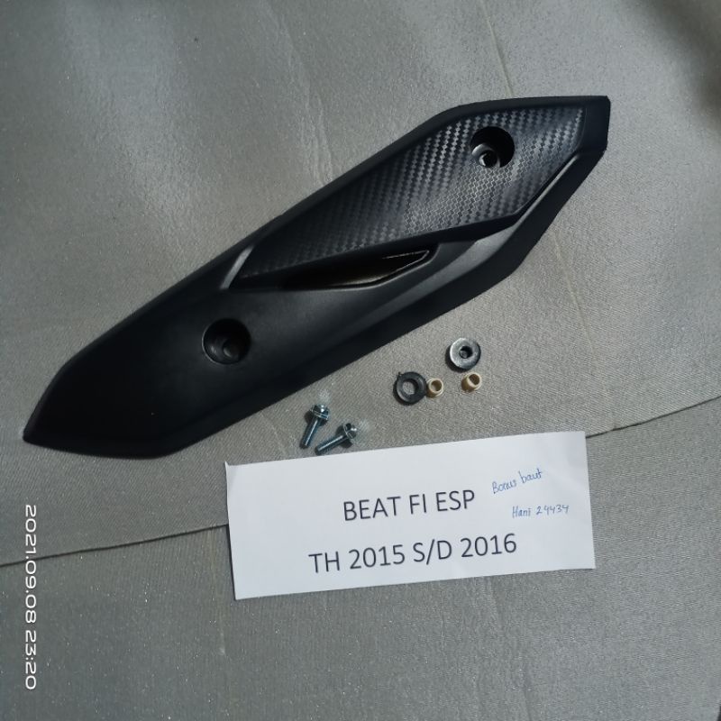 tutup knalpot beat esp 2015 2016 bonus 2 baut 10