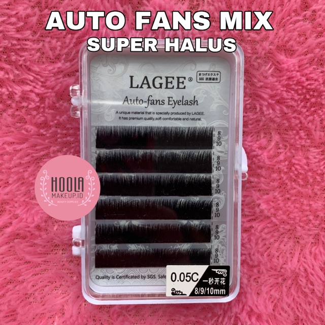 Lagge auto fans (mix) bulu mata eyelash extention super halus tanam bulu mata