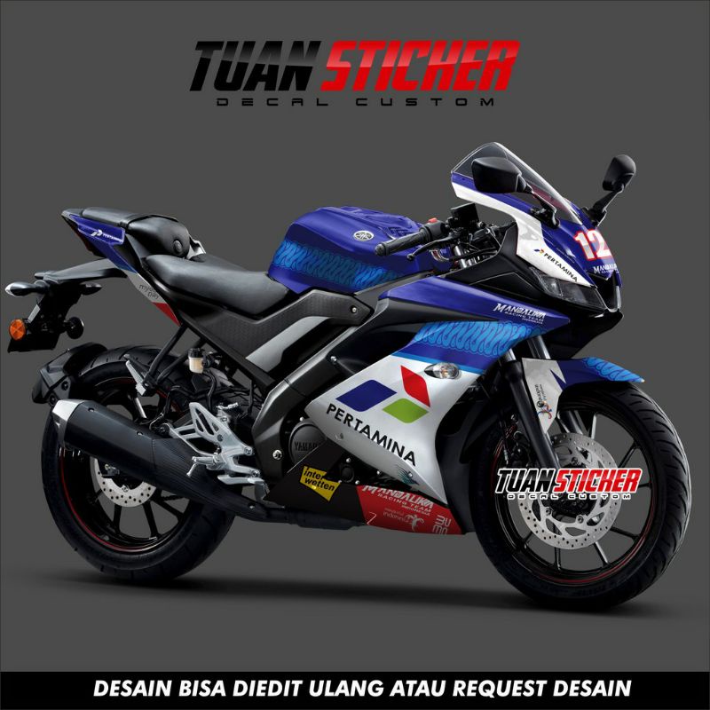 Striping Lis Sticker Vareasi Yamaha R15 V3 MANDALIKA PERTAMINA Striping R15 V3 MANDALIKA PERTAMINA