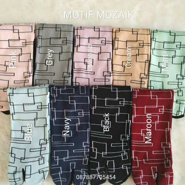 [12 PASANG] KAOS KAKI MOTIF MOZAIK