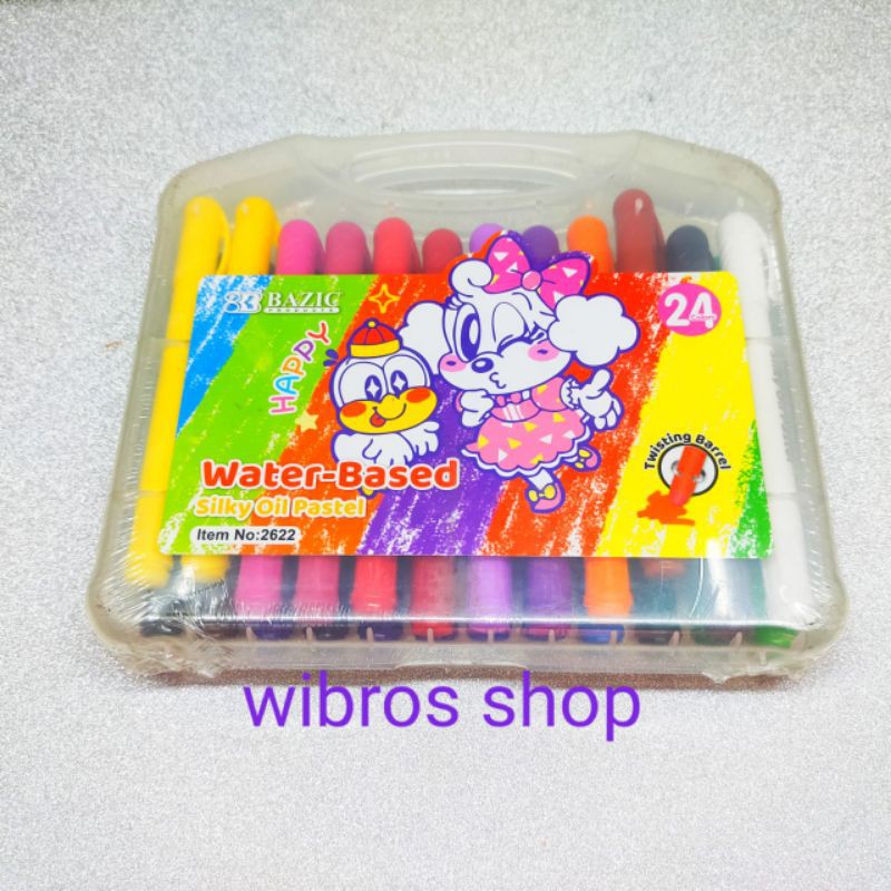

Silky Oil pastel crayon putar Bazic 24 warna original RB9