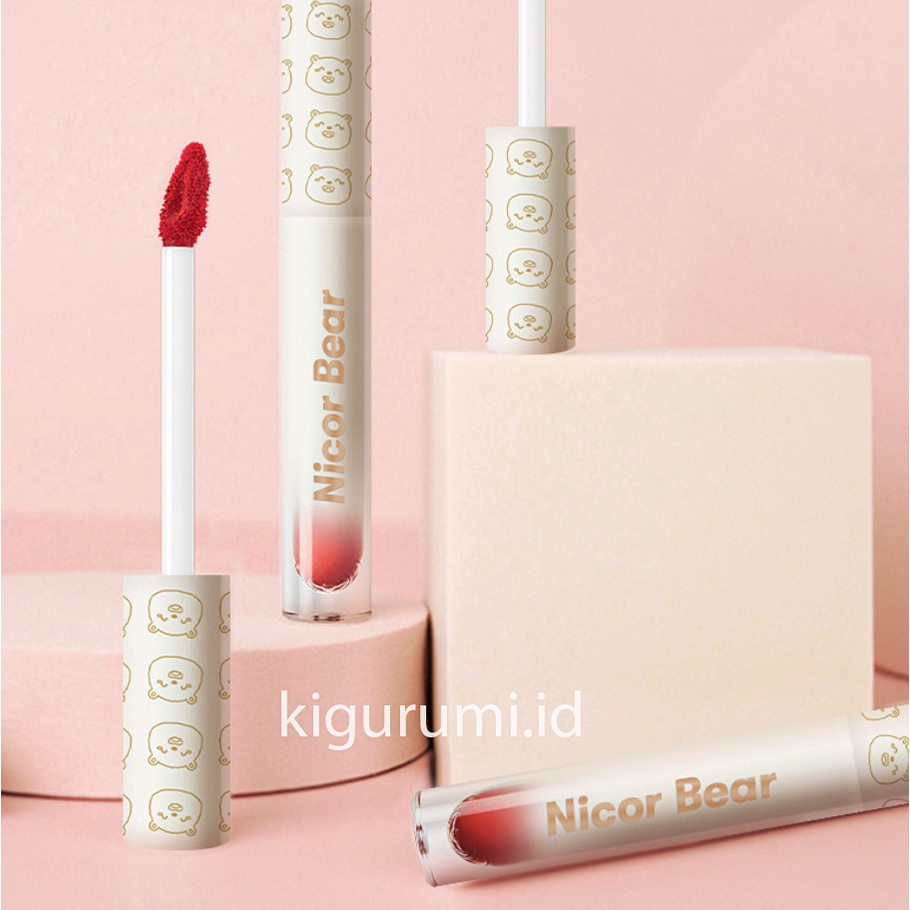 NICOR Bear Lipstik Matte Lip Glaze Lips Tahan Lama/Waterproof XX062