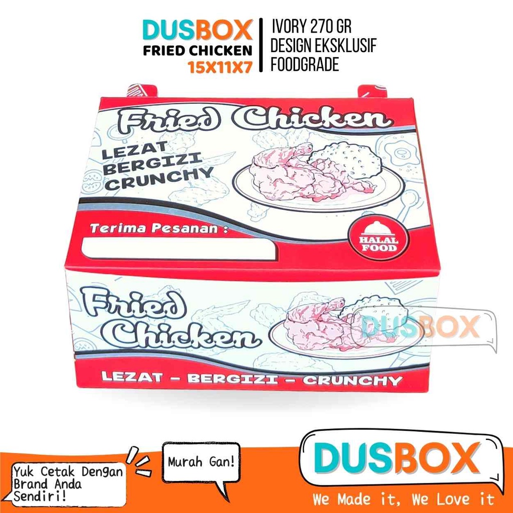 Box Kemasan Fried Chicken / Dus Fried Chicken / Box Fried chicken / kardus Fried Chicken / Box Ayam 