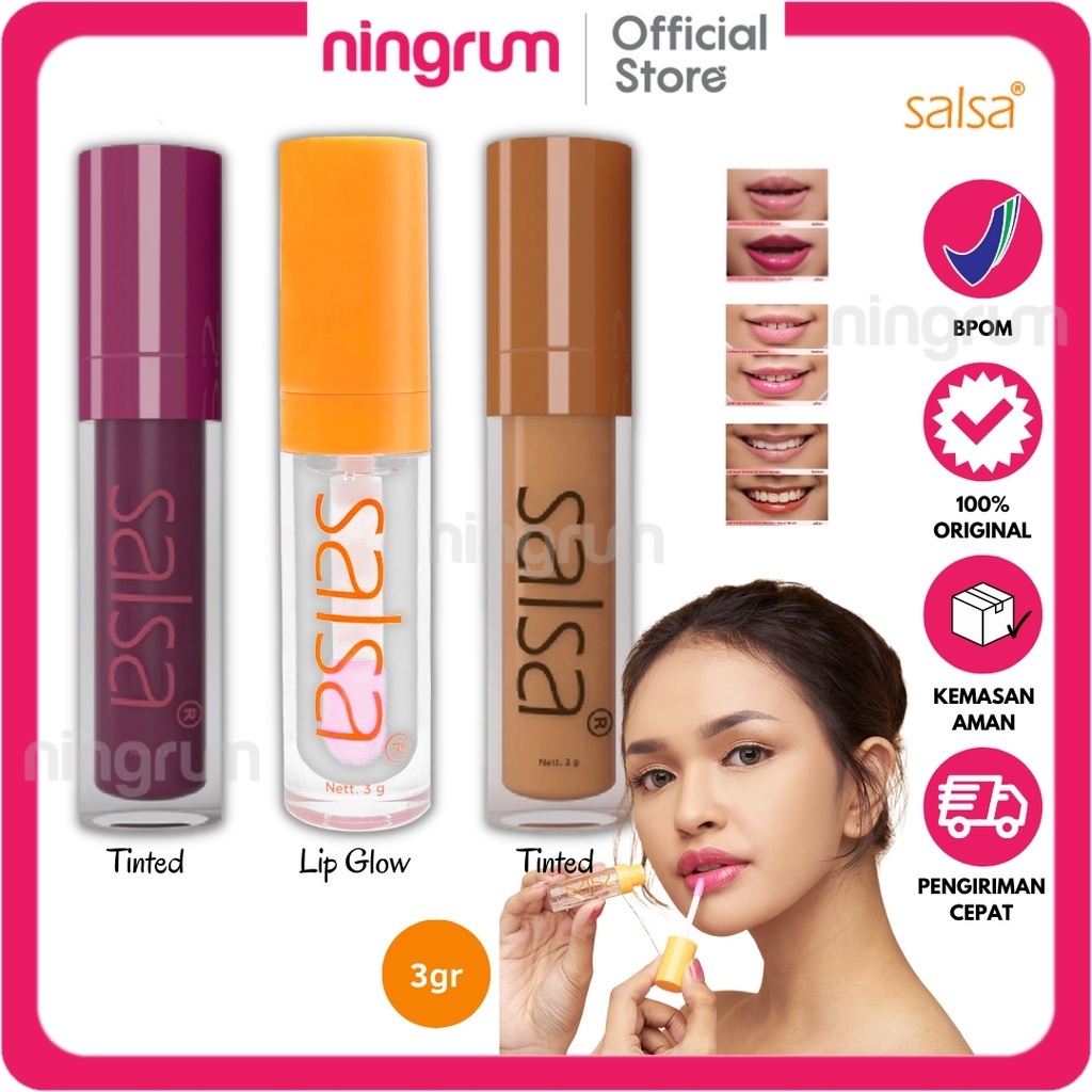 Ningrum - Lip Glow Serum Salsa 3gr - Salsa Lippie Serum Bibir - 5403