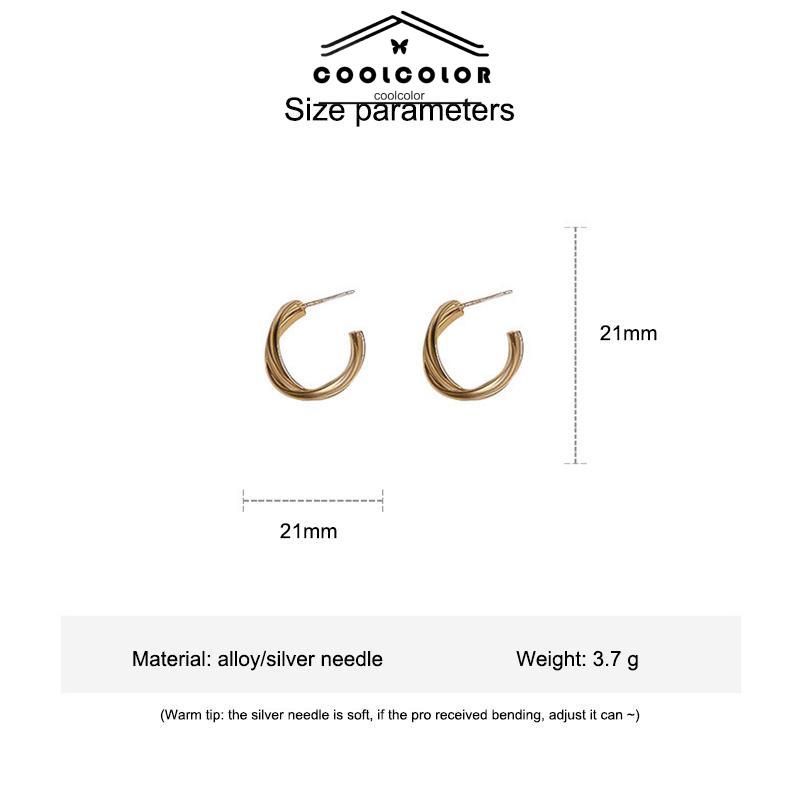 COD  Anting Putar Geometris Anting Logam Sederhana Anting Kepribadian Niche Temperamen Anting- cl