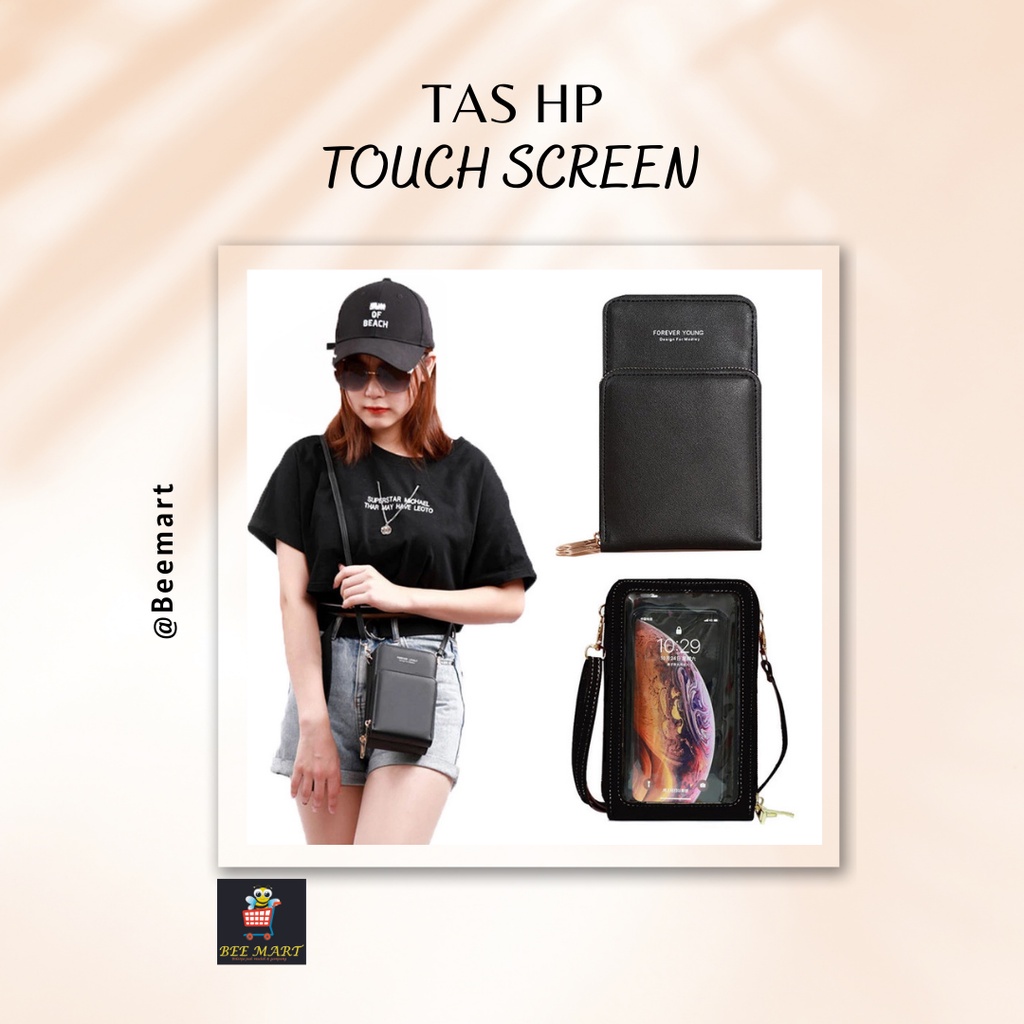 Tas Selempang / HP Wanita TOUCH SCREEN Terbaru Kekinian dan Viral Terbaru Kulit Sintetis Miniso lcfa