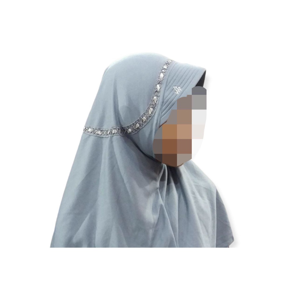 JILBAB SEKOLAH KAOS KERUDUNG SERUT RENDA  SIZE M, L,