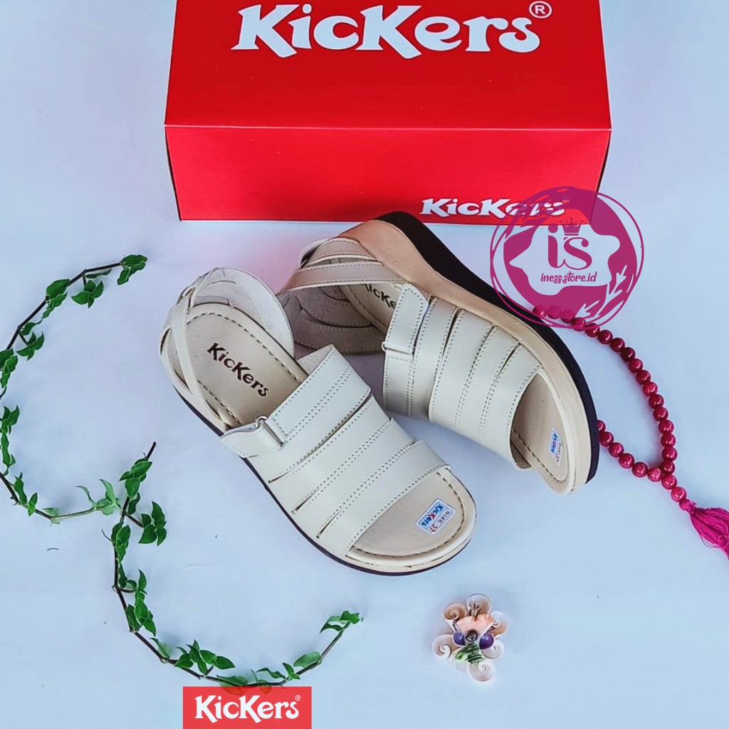 SANDAL WANITA KICKERS WEDGES MURAH GROSIR KODE LET 06