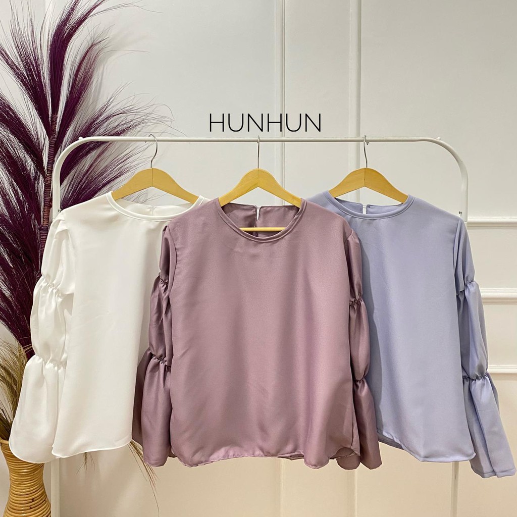 Baleria Blouse Pusatgrosir_solo/ Baju Atasan Wanita Kekinian Blouse Balon Korea Korean Style