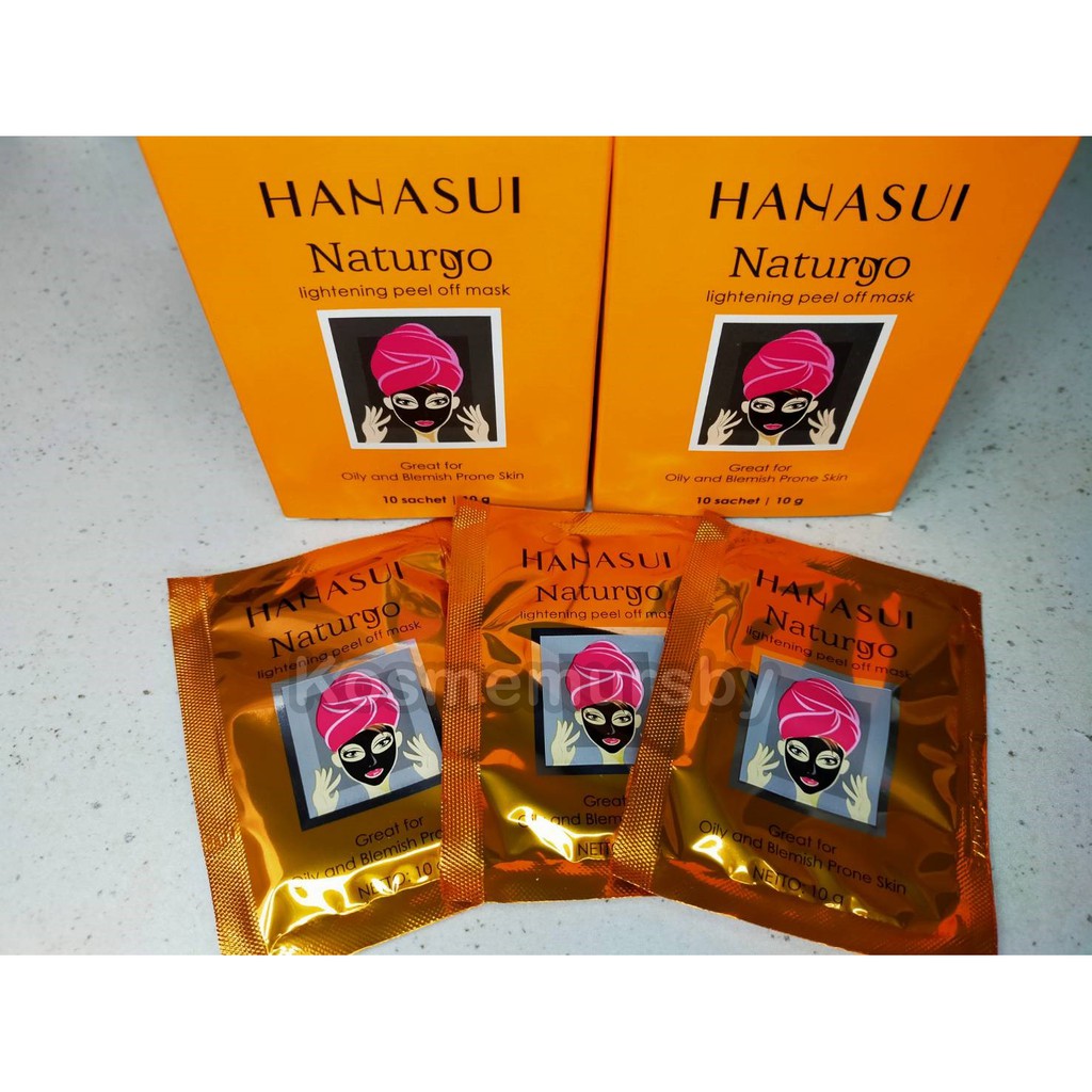 ( ECER ) Masker Naturgo HANASUI BPOM / masker hanasui / masker lumpur naturgo black mask