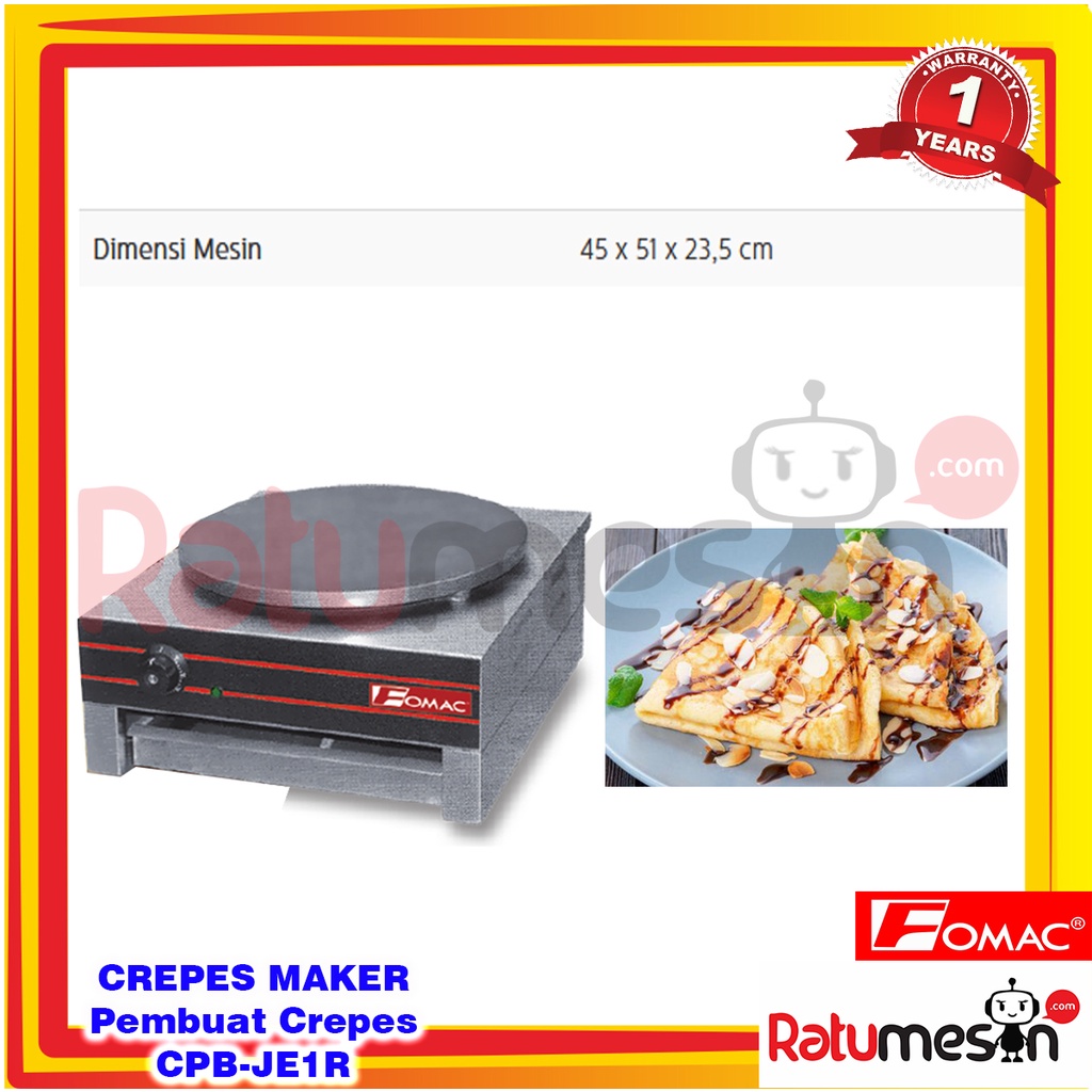 Crepes Maker / Mesin Pembuat Crepes CPB-JE1R FOMAC - Gas