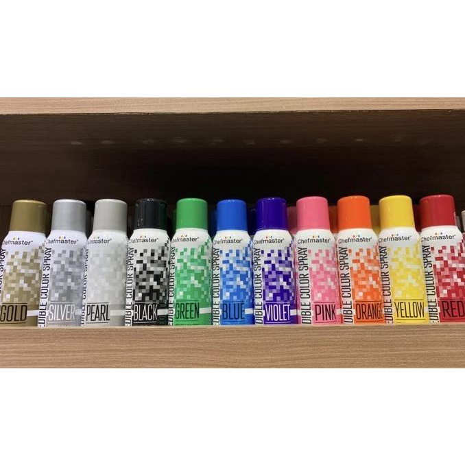 

Chefmaster spray edible color GOLD / SILVER / PEARL ---NEW---