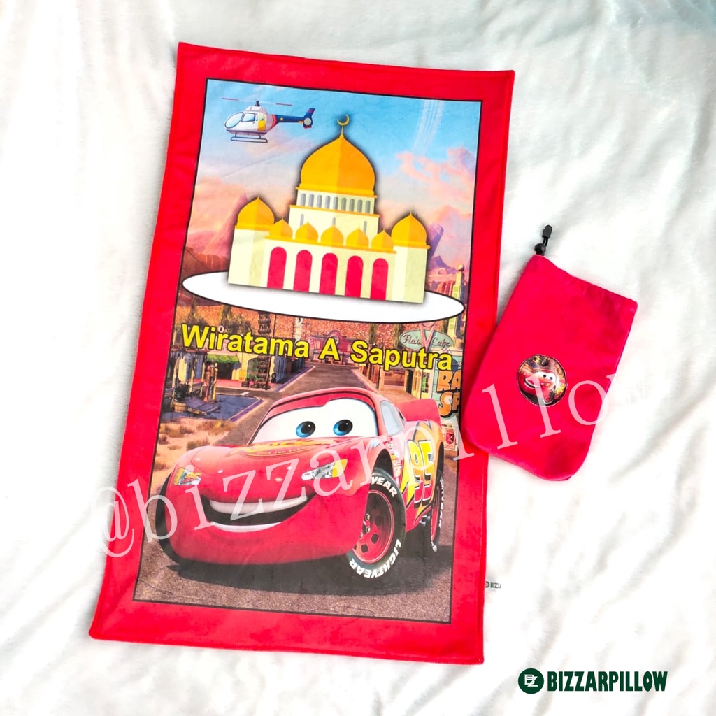 Bizzarpillow Sajadah Anak Travel Gratis Pouch | Souvenir BZ240