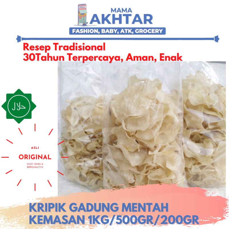 

KERIPIK GADUNG 1KG / KERUPUK GADUNG MENTAH ORIGINAL KEMASAN 1KG HALAL