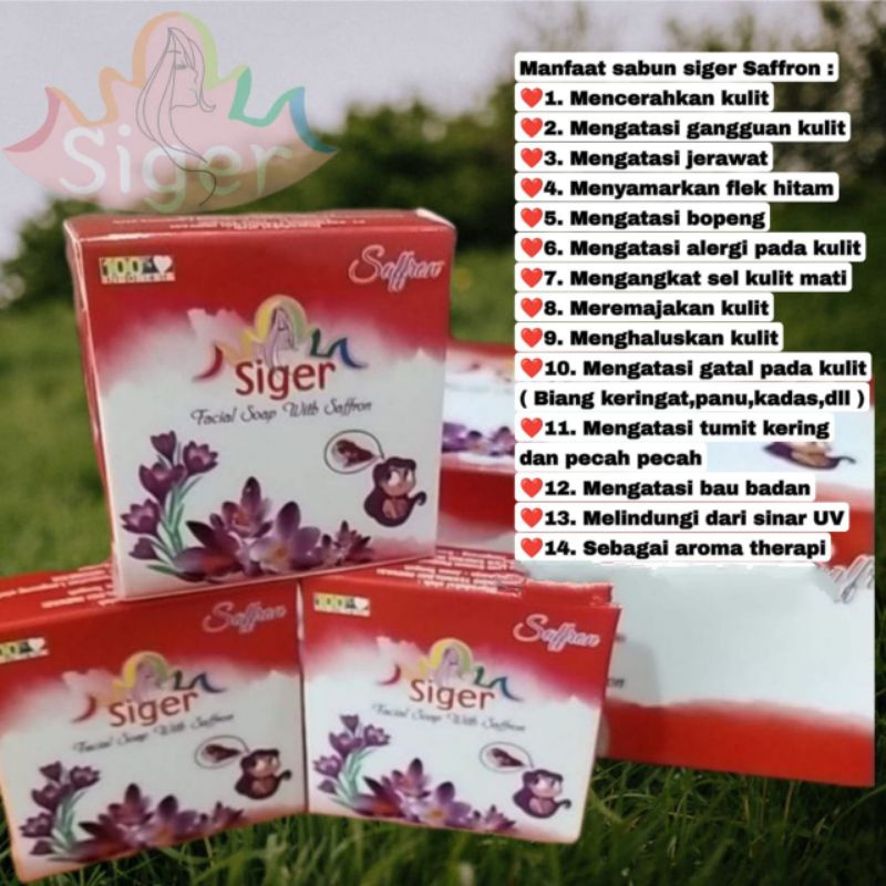 Sabun Siger Saffron Asli BPOM / Original PT. Siger Sinergi Indonesia